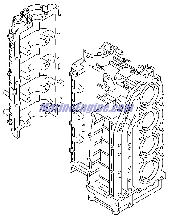Evinrude Johnson OMC 5033647 - Block Assembly