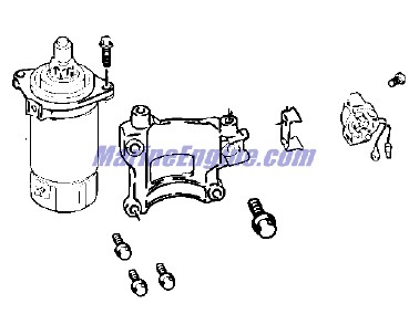 Evinrude Johnson OMC 5034019 - Starter Motor Assembly
