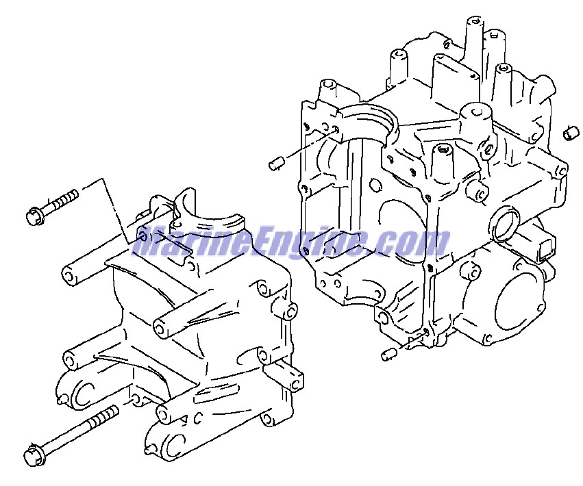 Evinrude Johnson OMC 5034037 - Cylinder Block Assembly