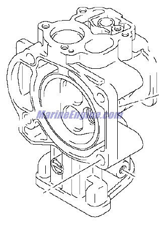 Evinrude Johnson OMC 5034318 - Cylinder Head Assembly - Comp