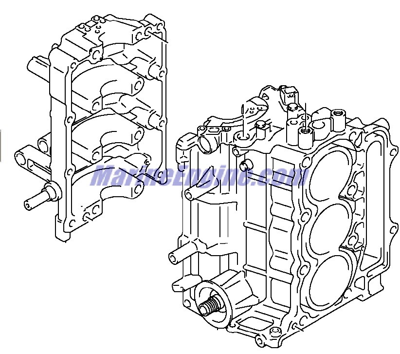 Evinrude Johnson OMC 5034435 - Cylinder Block Set