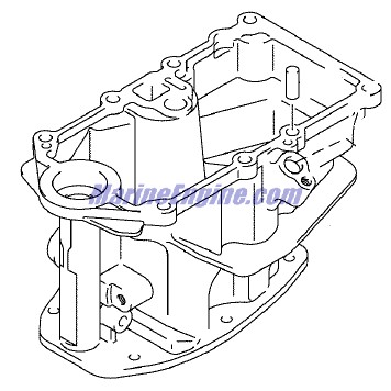 Evinrude Johnson OMC 5034464 - Oil Pan Assembly (Blue)