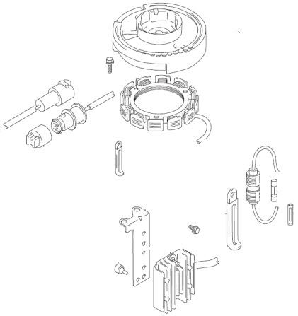 Evinrude Johnson OMC 5034658 - Battery Charge Kit Assembly
