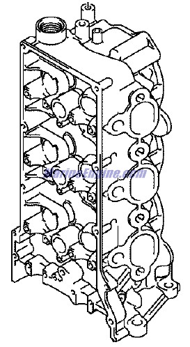 Evinrude Johnson OMC 5034847 - Cylinder Head Assembly Port
