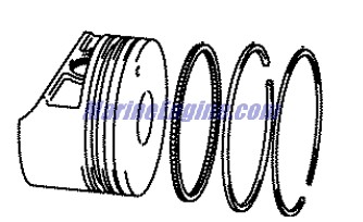 Evinrude Johnson OMC 5034892 - Piston Set, Os (0.5)