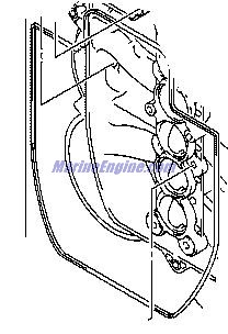 Evinrude Johnson OMC 5034964 - Gasket, Coll Cover