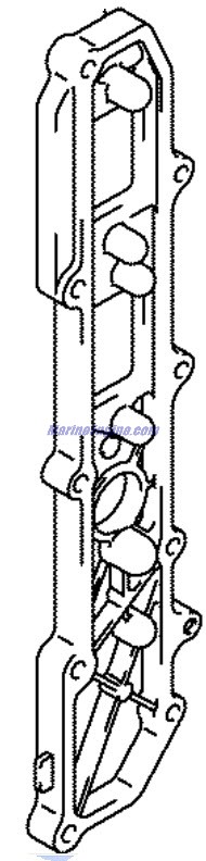 Evinrude Johnson OMC 5034976 - Exhaust Cover - Stbd