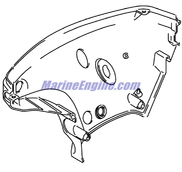 Evinrude Johnson OMC 5035560 - Lower Motor Cover Assembly, Jo/Wht/Stbd