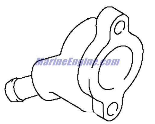 Evinrude Johnson OMC 5035595 - Thermostat Cover (wh)