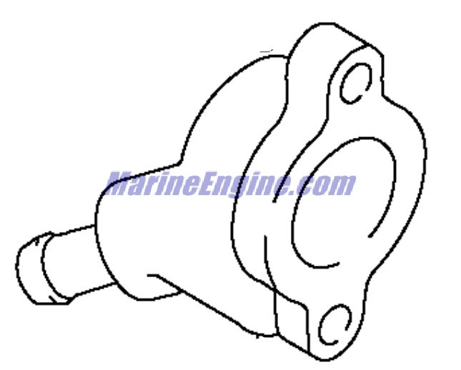 Evinrude Johnson OMC 5035596 - Thermostat Cover (bl)