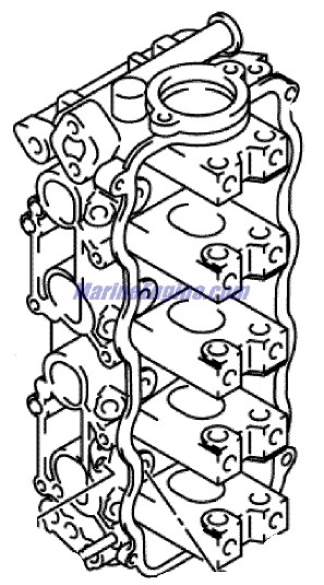 Evinrude Johnson OMC 5035795 - Cylinder Head Assembly