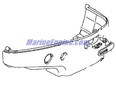 Evinrude Johnson OMC 5035814 - Lower Motor Cover Port