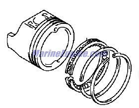 Evinrude Johnson OMC 5035946 - Piston Set, OS:0.50
