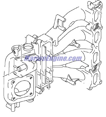 Evinrude Johnson OMC 5035951 - Intake Manifold