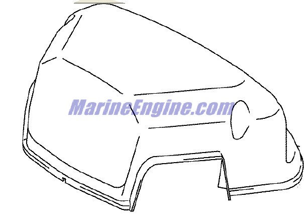 Evinrude Johnson OMC 5035952 - Silencer, Upper Cover