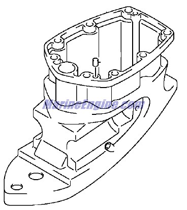 Evinrude Johnson OMC 5035962 - Drive Shaft Housing -ul (wh)