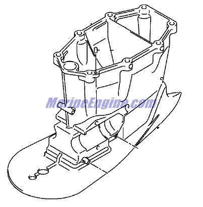 Evinrude Johnson OMC 5035963 - Drive Shaft Housing -ul (wh)
