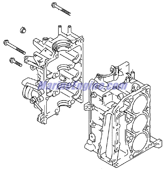 Evinrude Johnson OMC 5035999 - Cylinder Block Assembly
