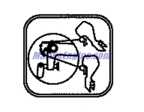Evinrude Johnson OMC 5036303 - Reverse Lock Mark