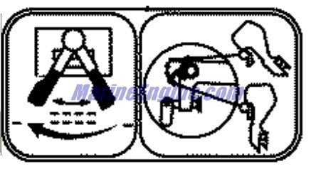 Evinrude Johnson OMC 5036464 - Reverse Lock Mark