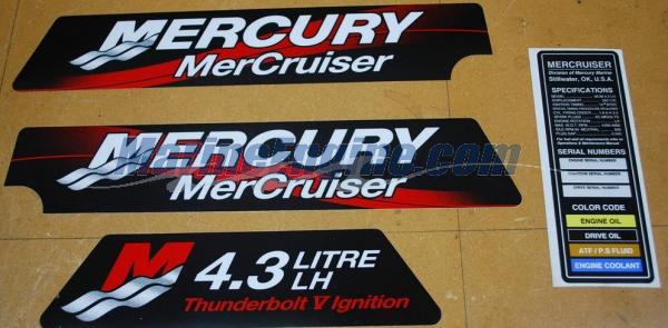 Mercury Quicksilver 37-861314A15 - Decal Set -4.3LH, NLA