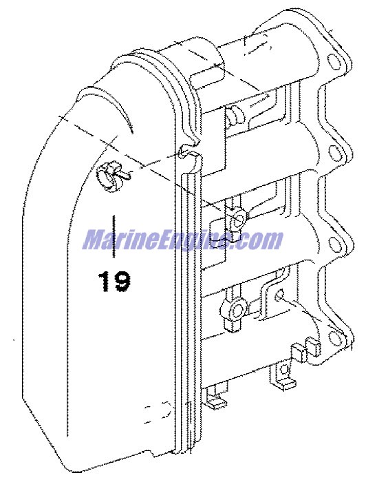 Mercury Quicksilver 825105A 1 - Silencer Assembly