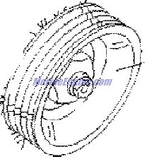 Mercury Quicksilver 842421T - Alternator Pulley (Blue)