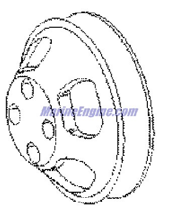Mercury Quicksilver 849047T - Pulley, Blue