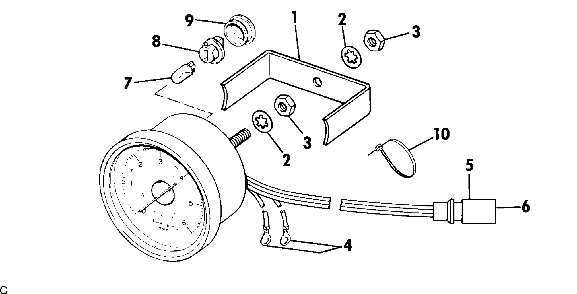 Tachometer Kitplug In Instruments 1980 Accessories for 1980 Johnson