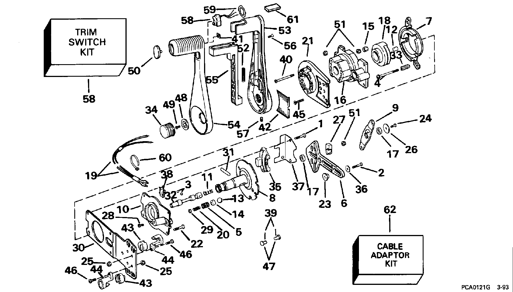 Remote Control Assembly Concealed Side Mount Remote Controls 1994