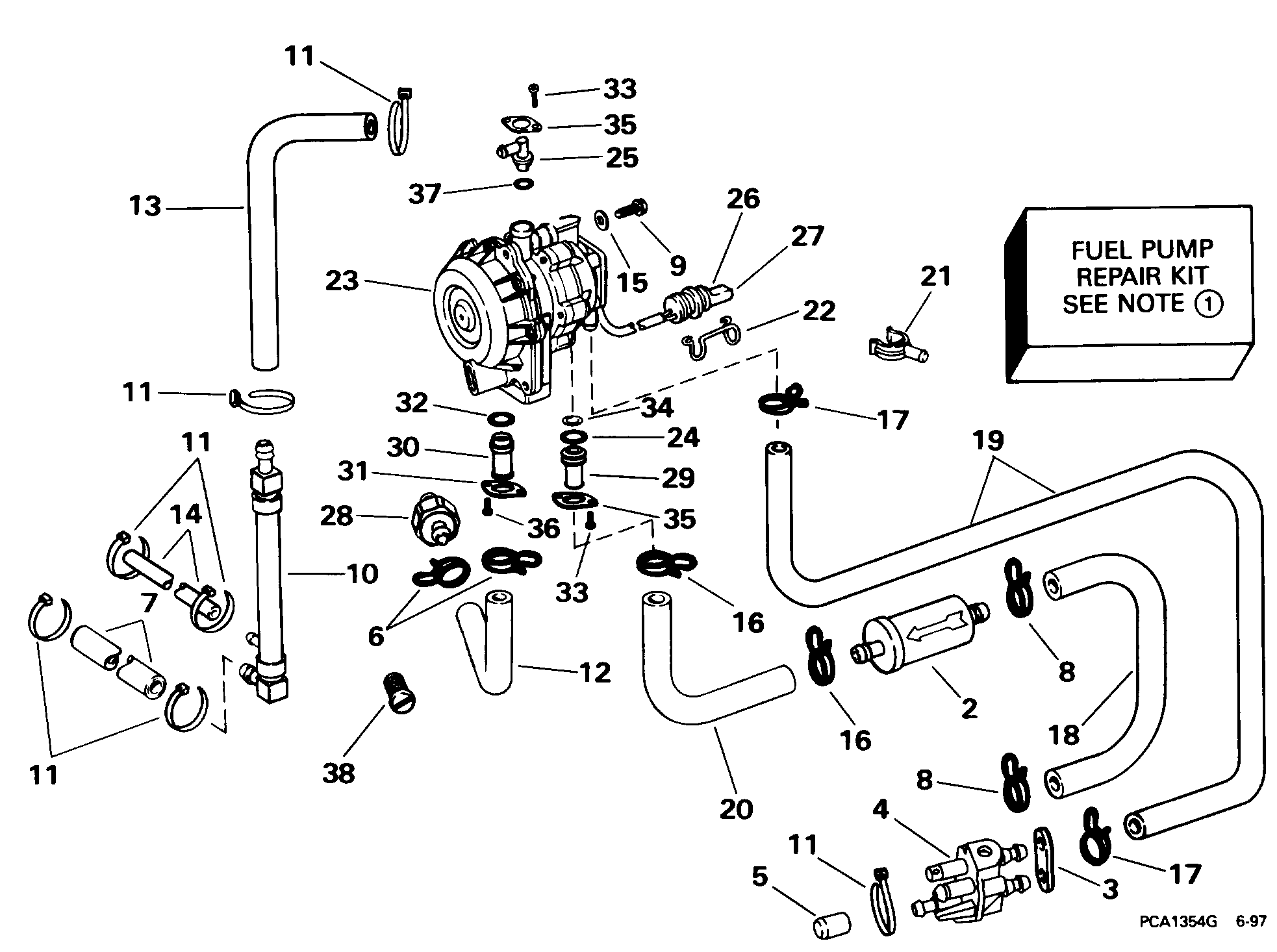 Fuel Pump Conversion Kit 90, 115 Models Fuel Systems 1998