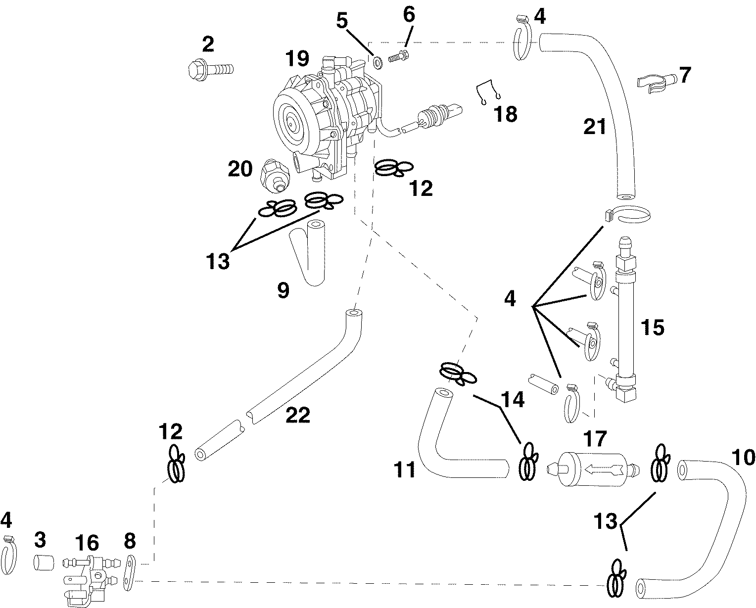 Oil Pump Conversion Kit (adds Oil Injection To 1996 And Later V4 Cross