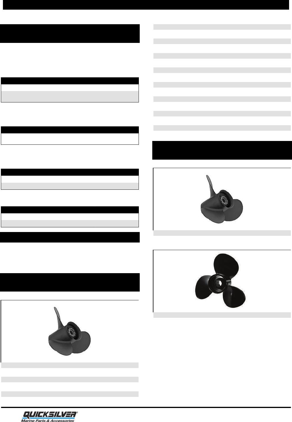 Mercury Prop Selector Chart