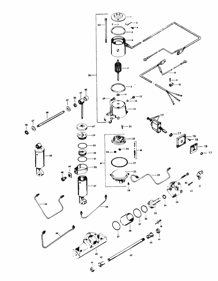 Chrysler 115 HP (1979) Power Trim Unit Parts 1979 115 chrysler wiring diagram 