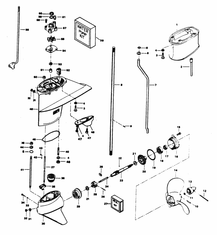 Chrysler 3.5 HP (1983) Gear Housing Parts