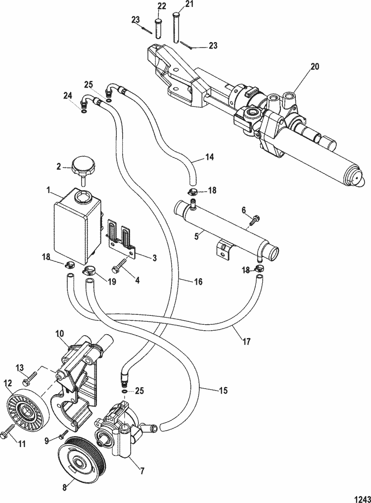 MerCruiser 496 Mag (H.O. Model) Power Steering Parts