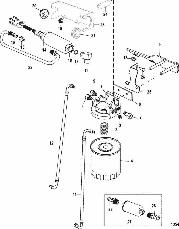 MerCruiser 57L MPI Ski Fuel Filter Amp Boost Pump Parts