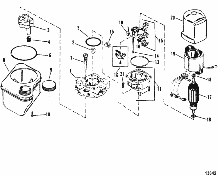 MerCruiser Alpha One (Gen. II) 1991-1995 Hydraulic Pump Parts