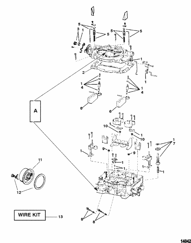 Carburetor Weber  For Mercruiser  4 3 L    4 3 Lh Alpha