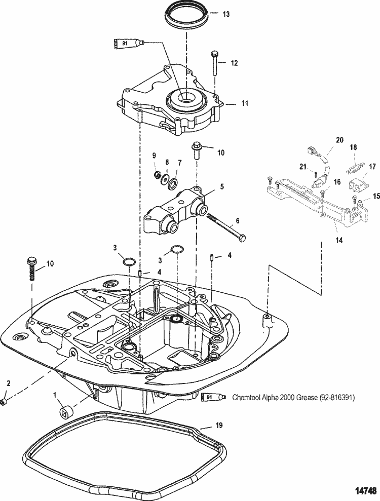 Mercury Marine 115 HP EFI (4-Stroke) Oil Pump Parts