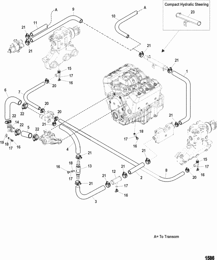 Mercruiser 4 3l Mpi Alpha    Bravo Standard Cooling System