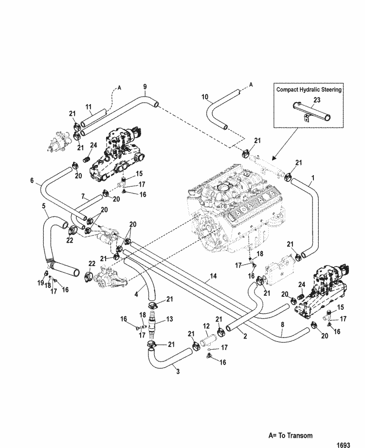 MerCruiser 350 Mag MPI Horizon Alpha / Bravo Standard Cooling System (7