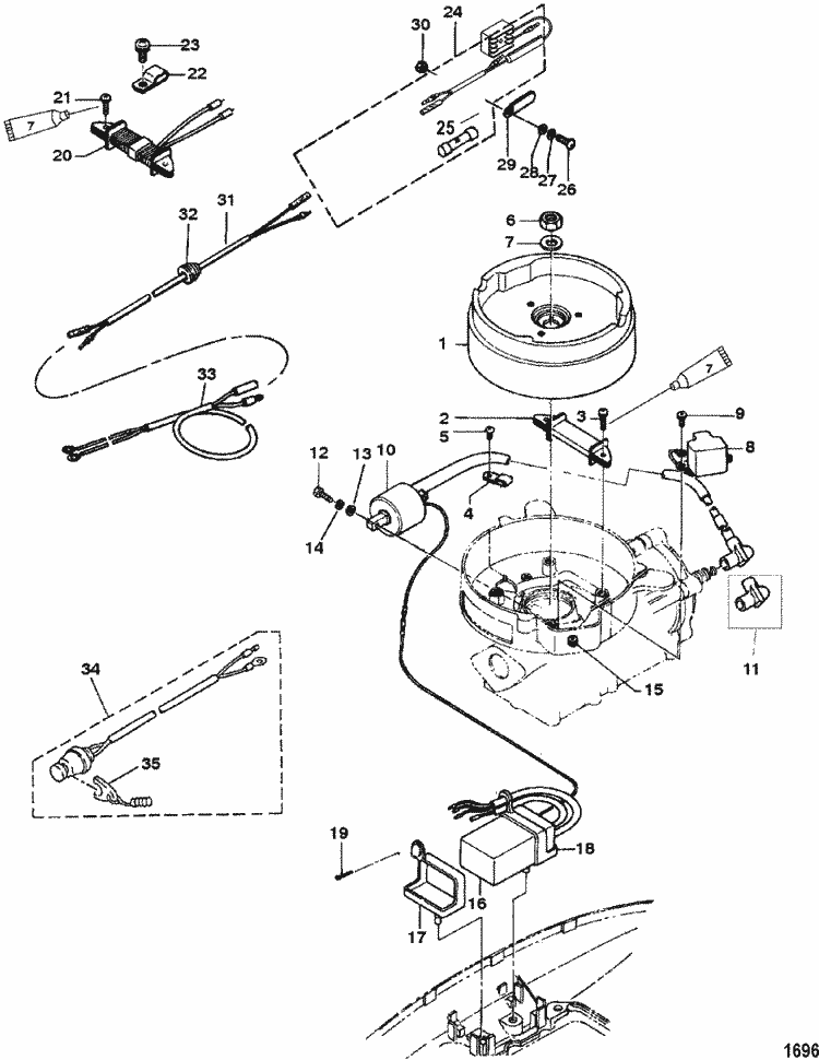 Mercury Marine 4 HP (2-Stroke) Magneto & Ignition Components Parts