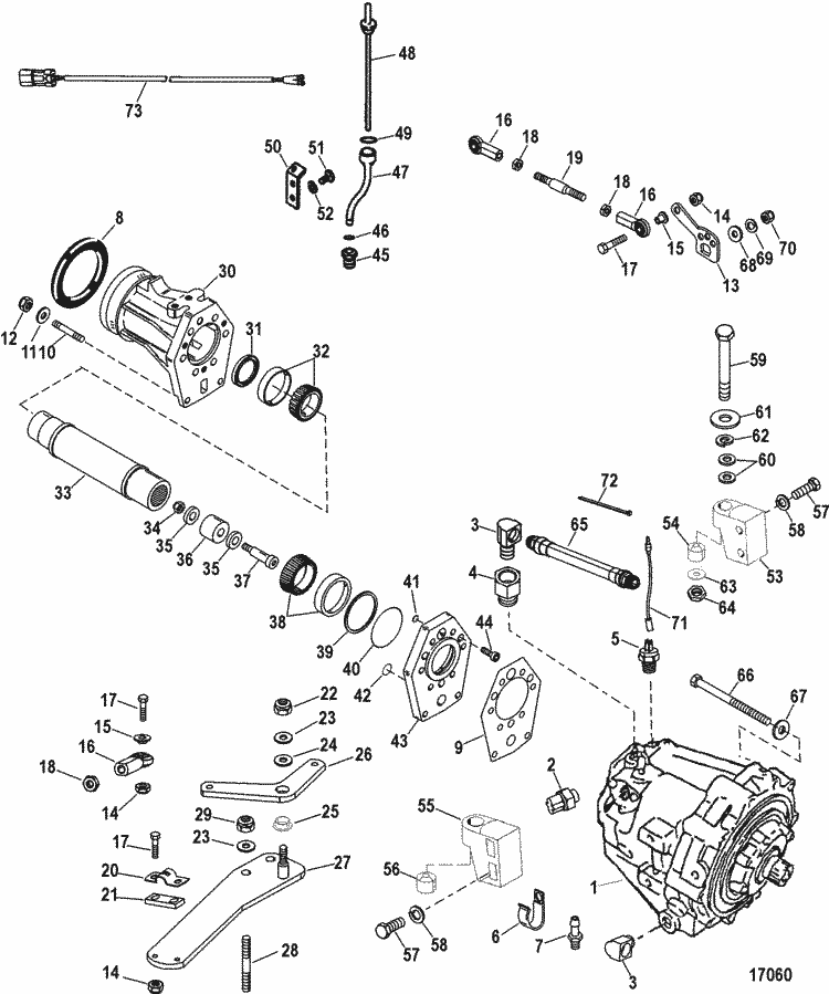 MerCruiser Race Engine & Drive 525 EFI Transmission & Components (Six