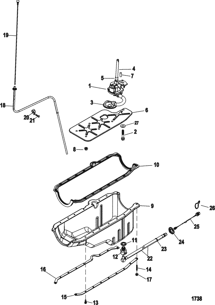 Mercruiser 5 0l Carburetor Alpha Bravo Oil Pan U0026 Oil