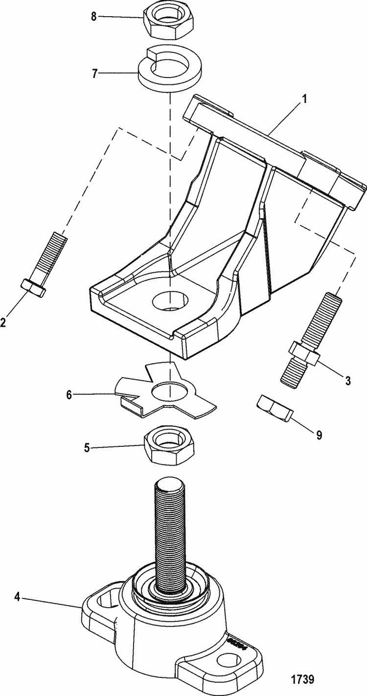 MerCruiser 5.0L MPI Alpha / Bravo Engine Mounts Parts