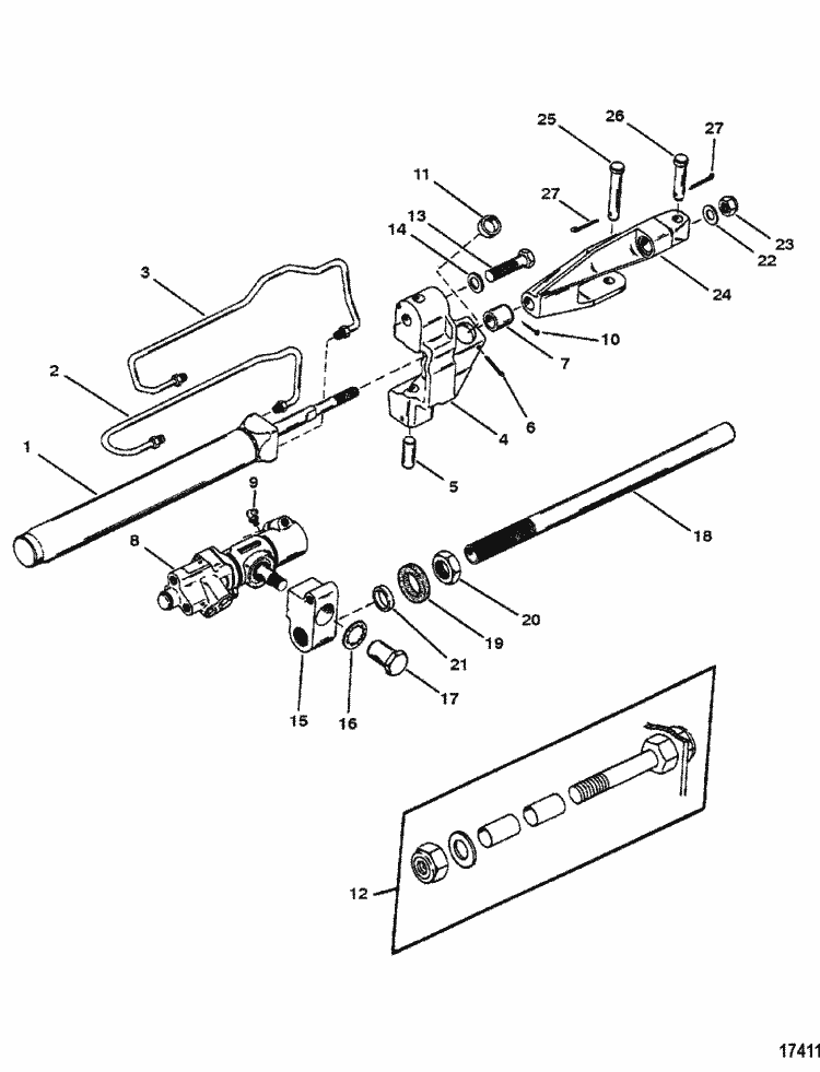 Mercury Marine Steering Systems & Components Cylinder Assembly Power