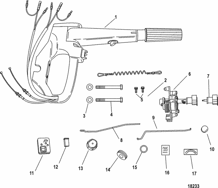 Honda 9.9 4 stroke tiller conversion kit #6