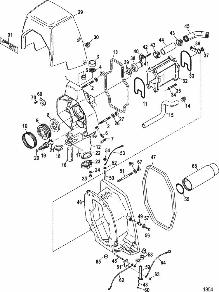 MerCruiser Integrated Transom Gimbal Housing (Integrated Transom) Parts
