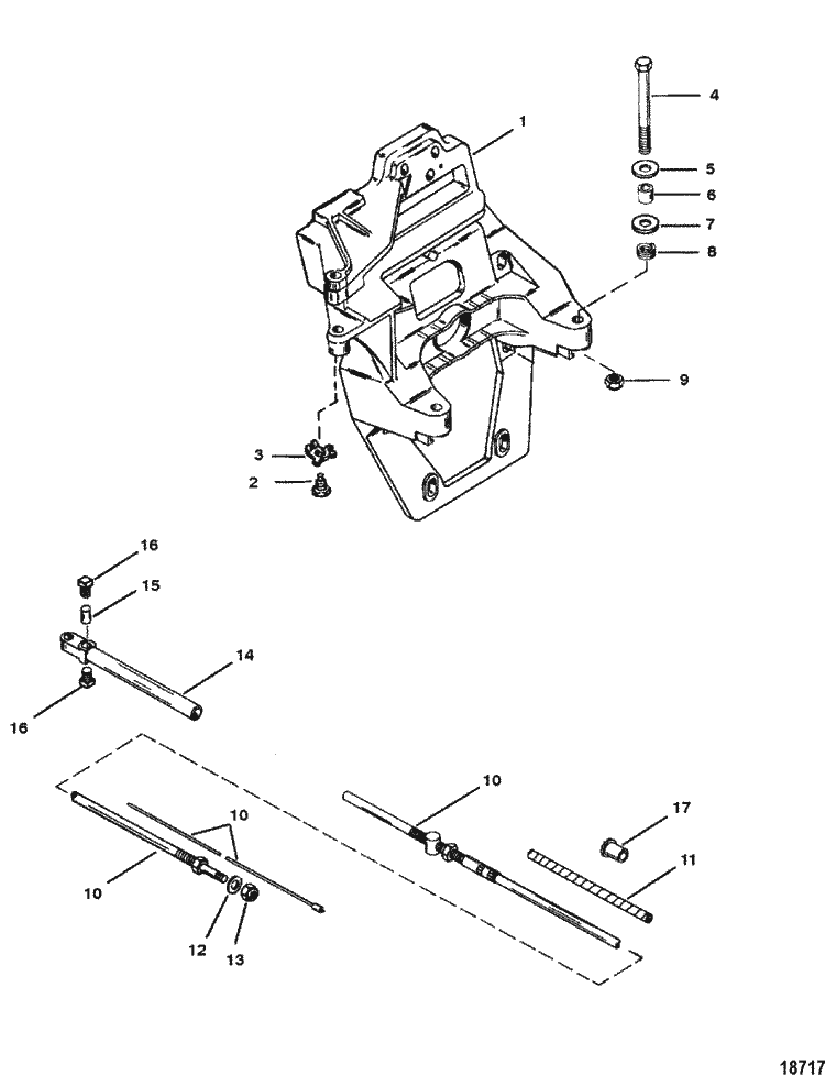 MerCruiser Bravo Three Transom Plate & Shift Cable Parts